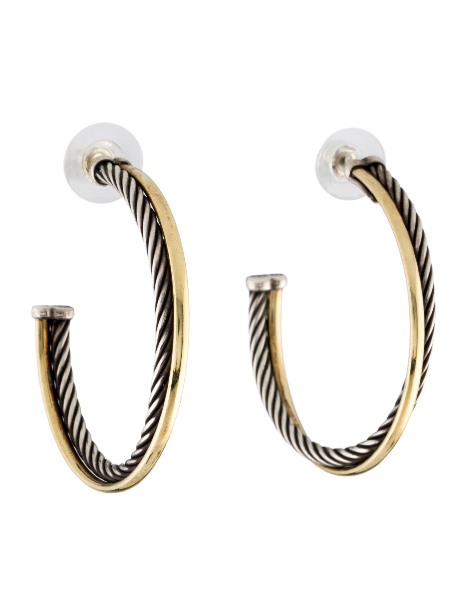 David Yurman Crossover Hoop Earrings