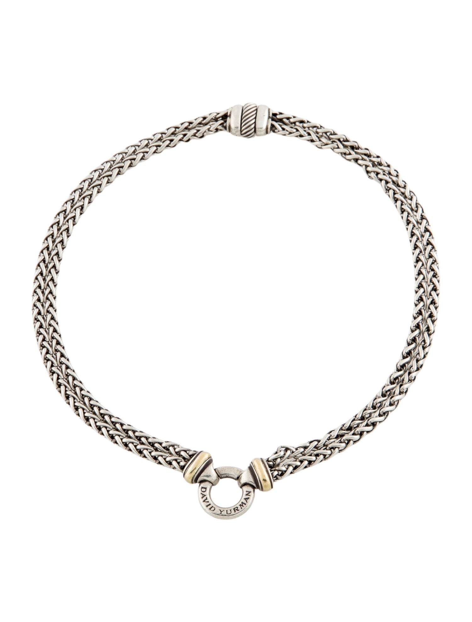 David Yurman Two-Tone Double Wheat Chain Necklace