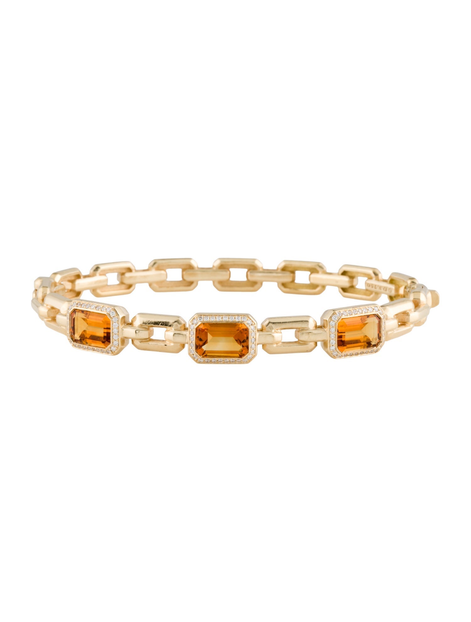 David Yurman Ctrine & Diamond 3-Stone Novella Bracelet