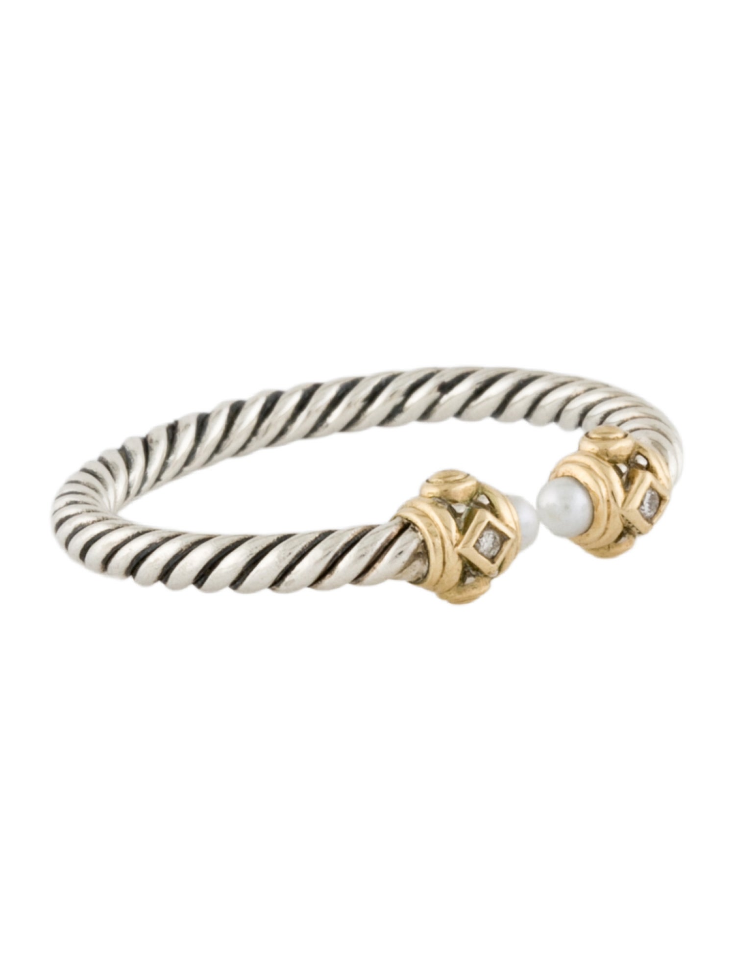 David Yurman Pearl & Diamond Renaissance Band