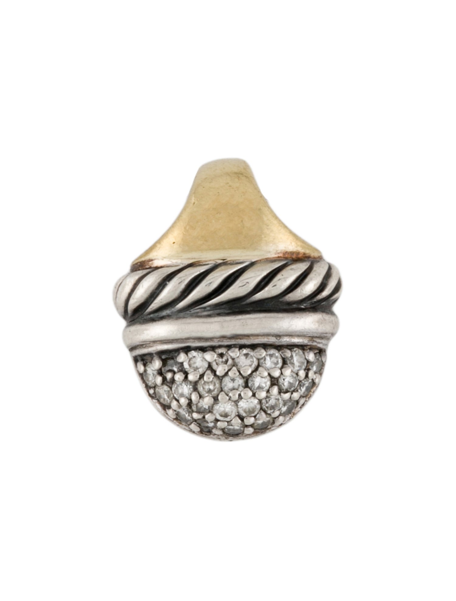 David Yurman Diamond Acorn Pendant