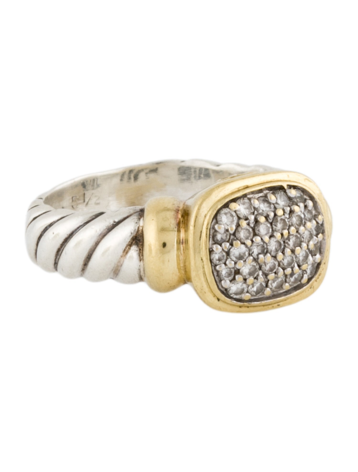 David Yurman Diamond Pave Noblesse Cocktail Ring