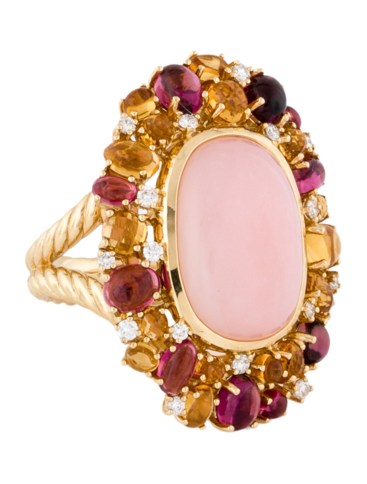 David Yurman 18K Multistone Mustique Ring