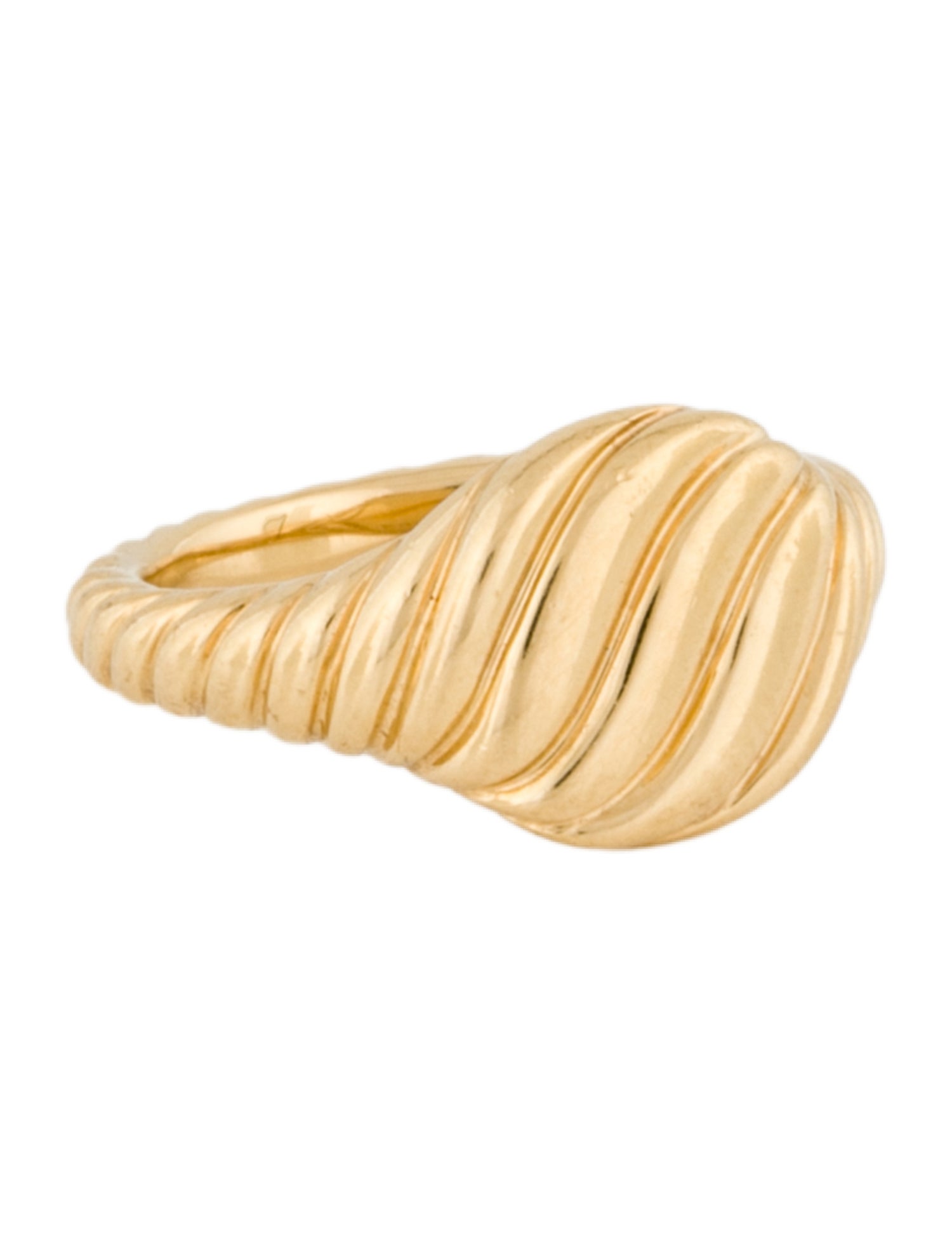 David Yurman 18K Sculpted Cable Pinky Ring