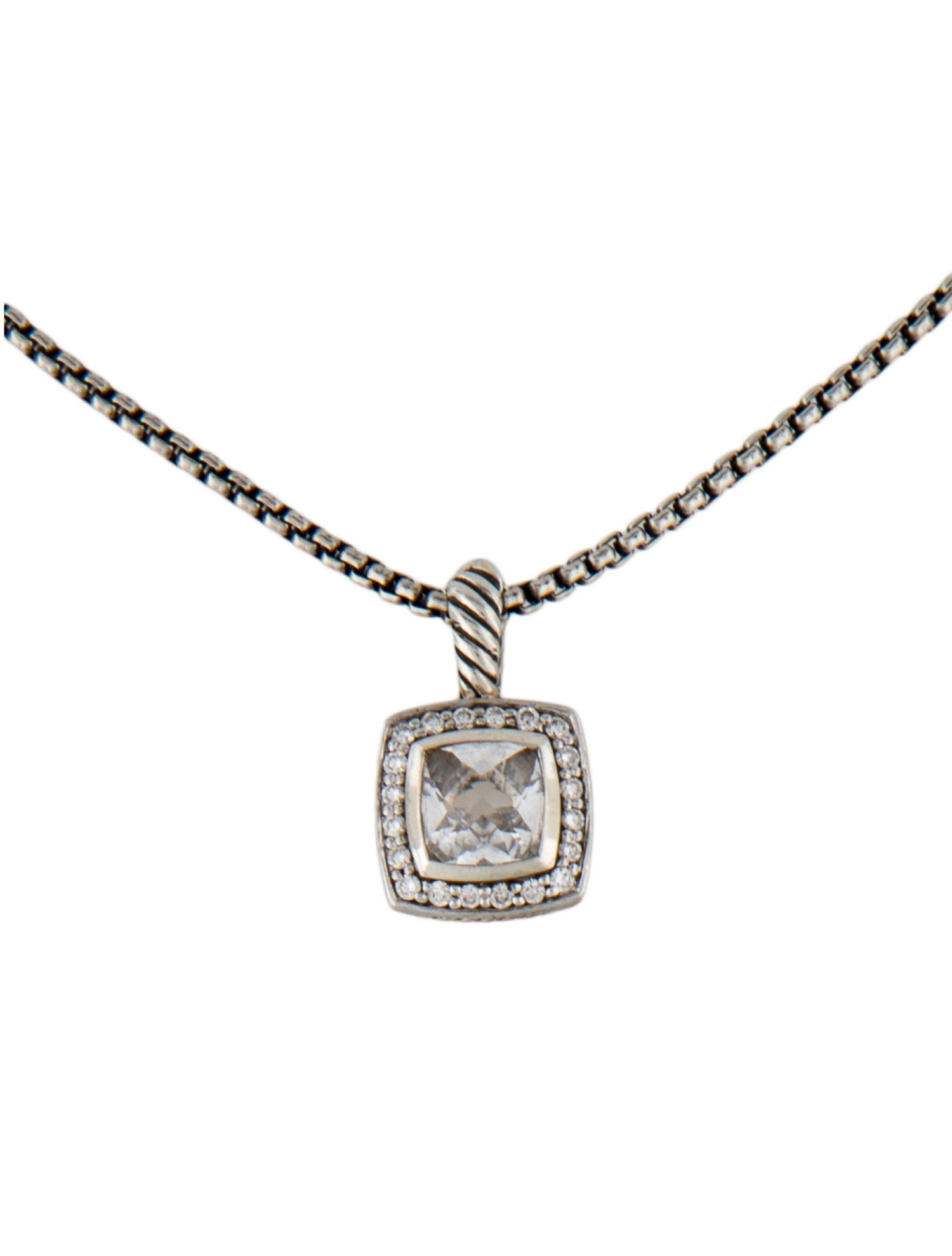 David Yurman Topaz & Diamond Petite Albion® Pendant Necklace