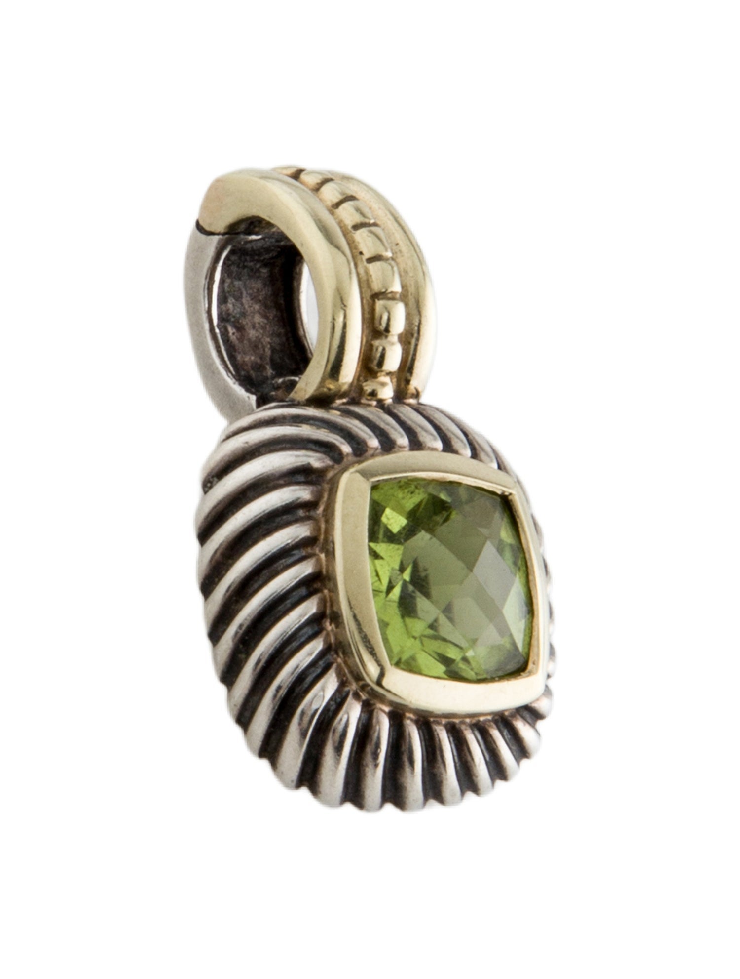 David Yurman Peridot Albion Enhancer Pendant