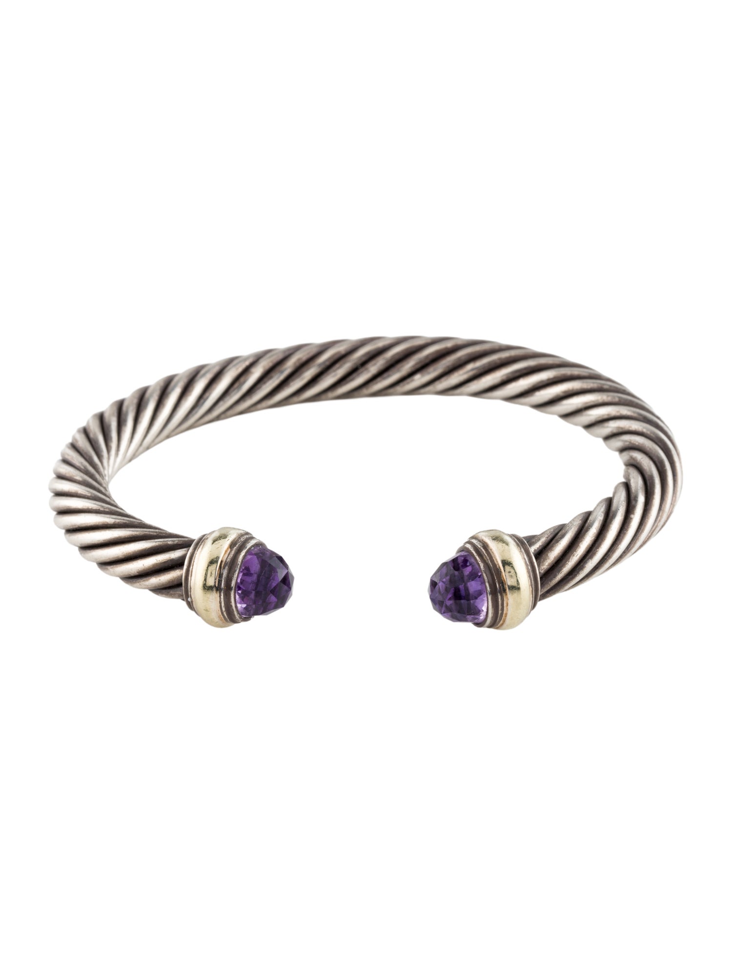 David Yurman Amethyst Classic Cable Bracelet