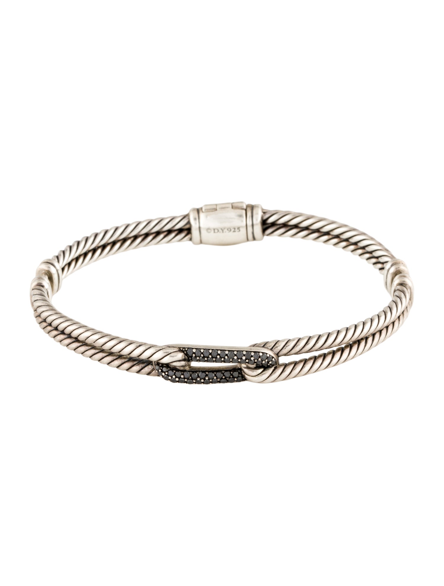 David Yurman Diamond Petite Pave Labyrinth Mini Loop Bracelet