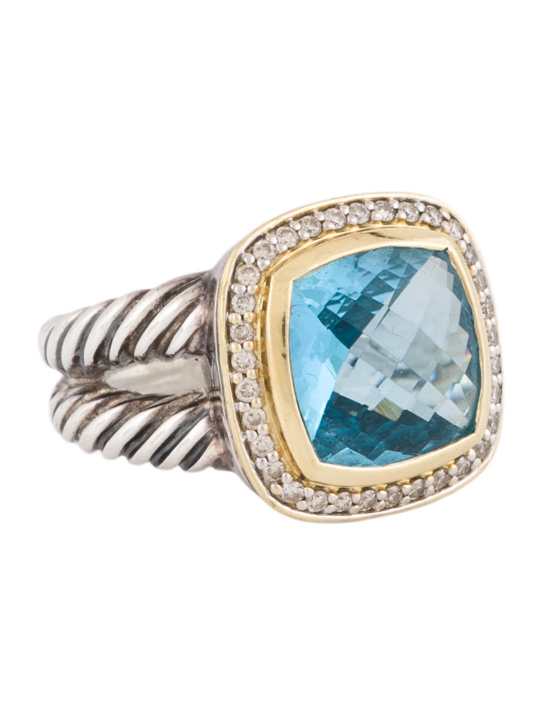 David Yurman Topaz & Diamond Albion Ring