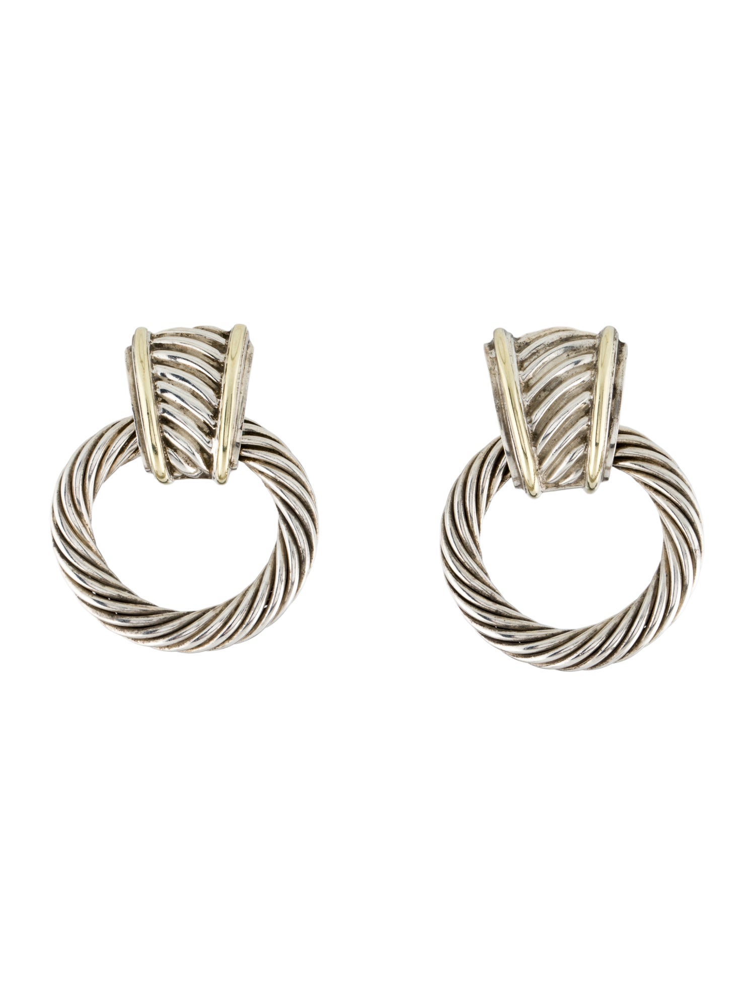David Yurman Vintage Two-Tone Door-Knocker Earclips