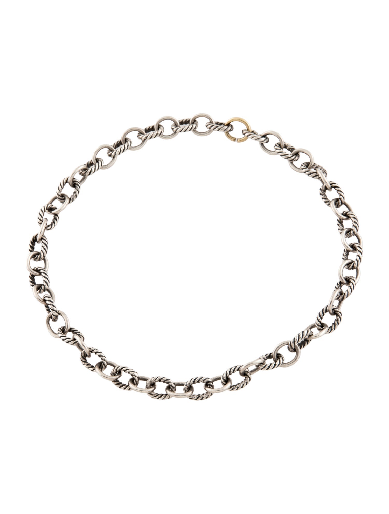 David Yurman Two-Tone Oval Chain Necklace