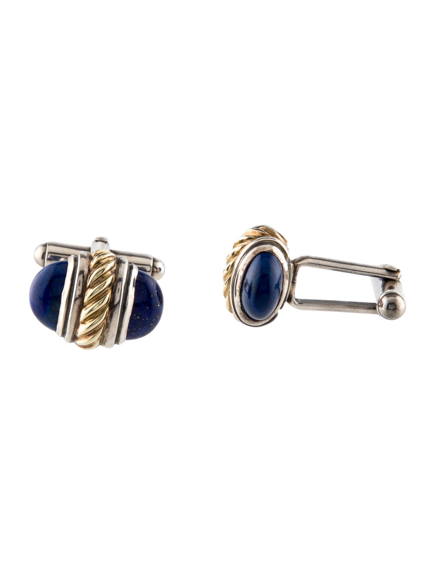David Yurman Vintage Lapis Lazuli Cufflink Set