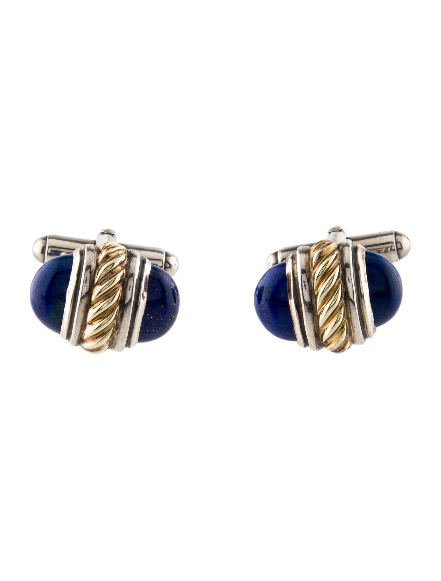 David Yurman Vintage Lapis Lazuli Cufflink Set