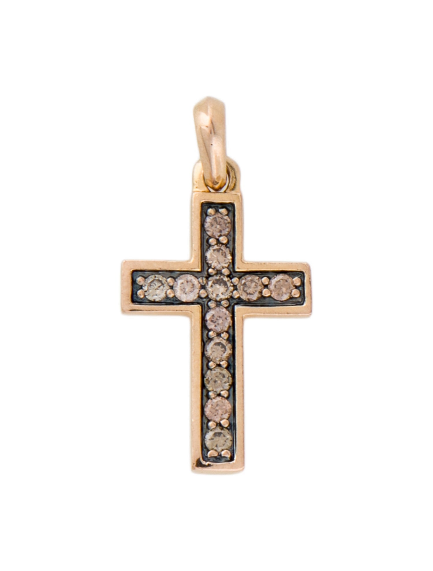 David Yurman 18K Diamond Pavé Cross Pendant