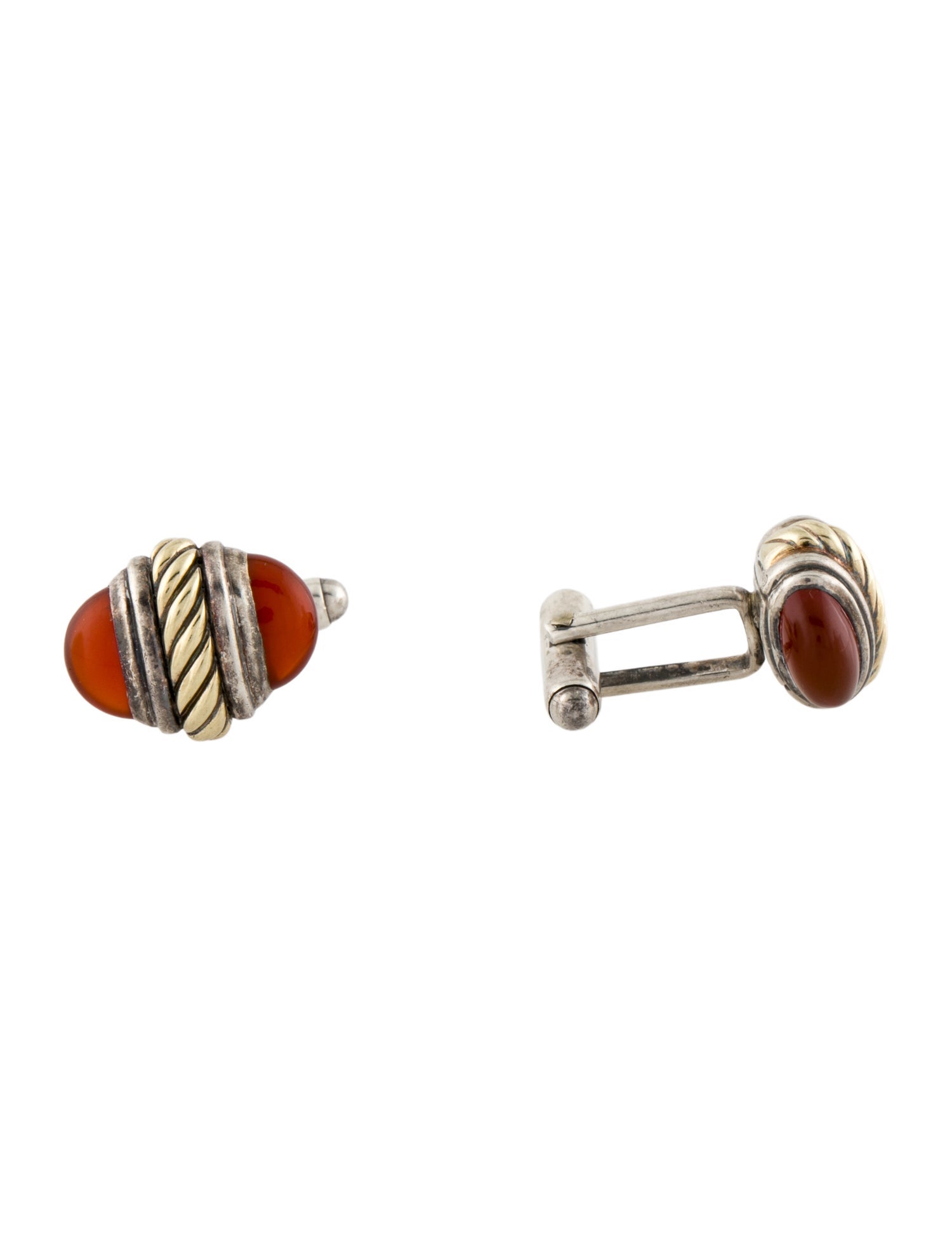 David Yurman Vintage Carnelian Cufflinks