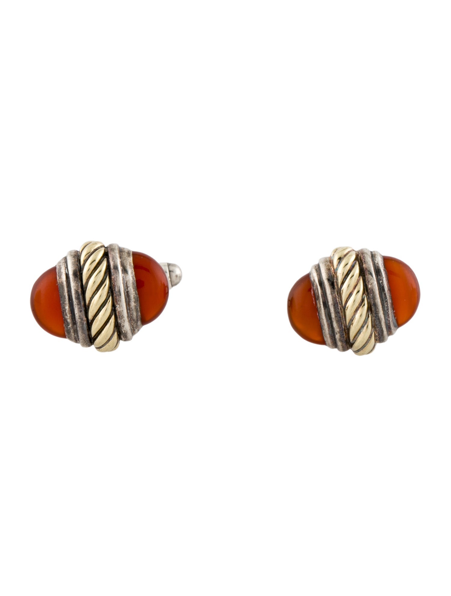 David Yurman Vintage Carnelian Cufflinks