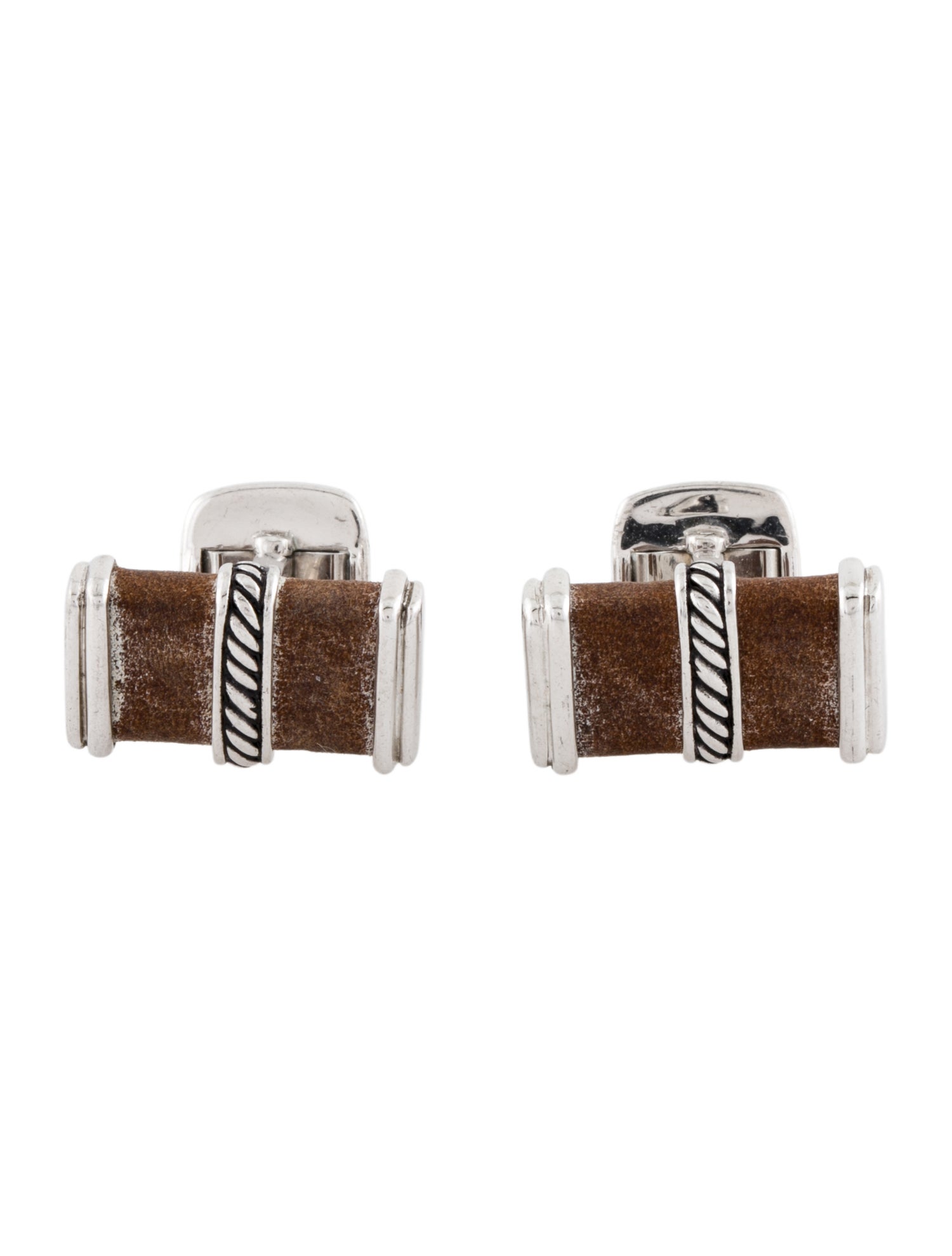 David Yurman Leather Cufflinks