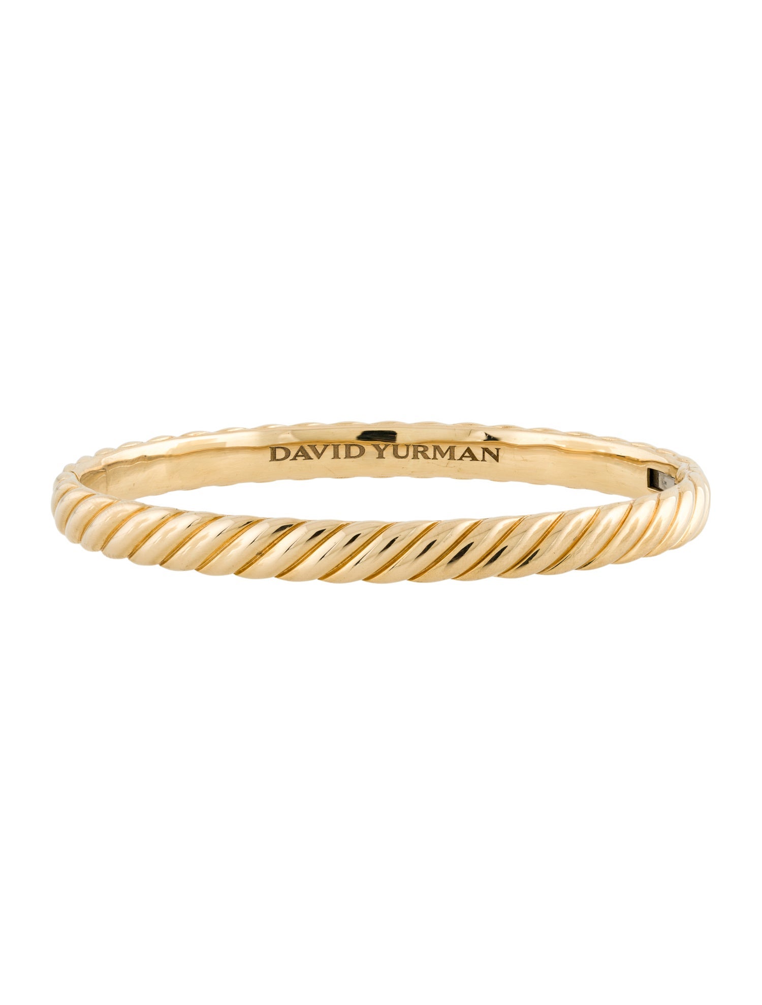 David Yurman 18K Sculpted Cable Bangle Bracelet
