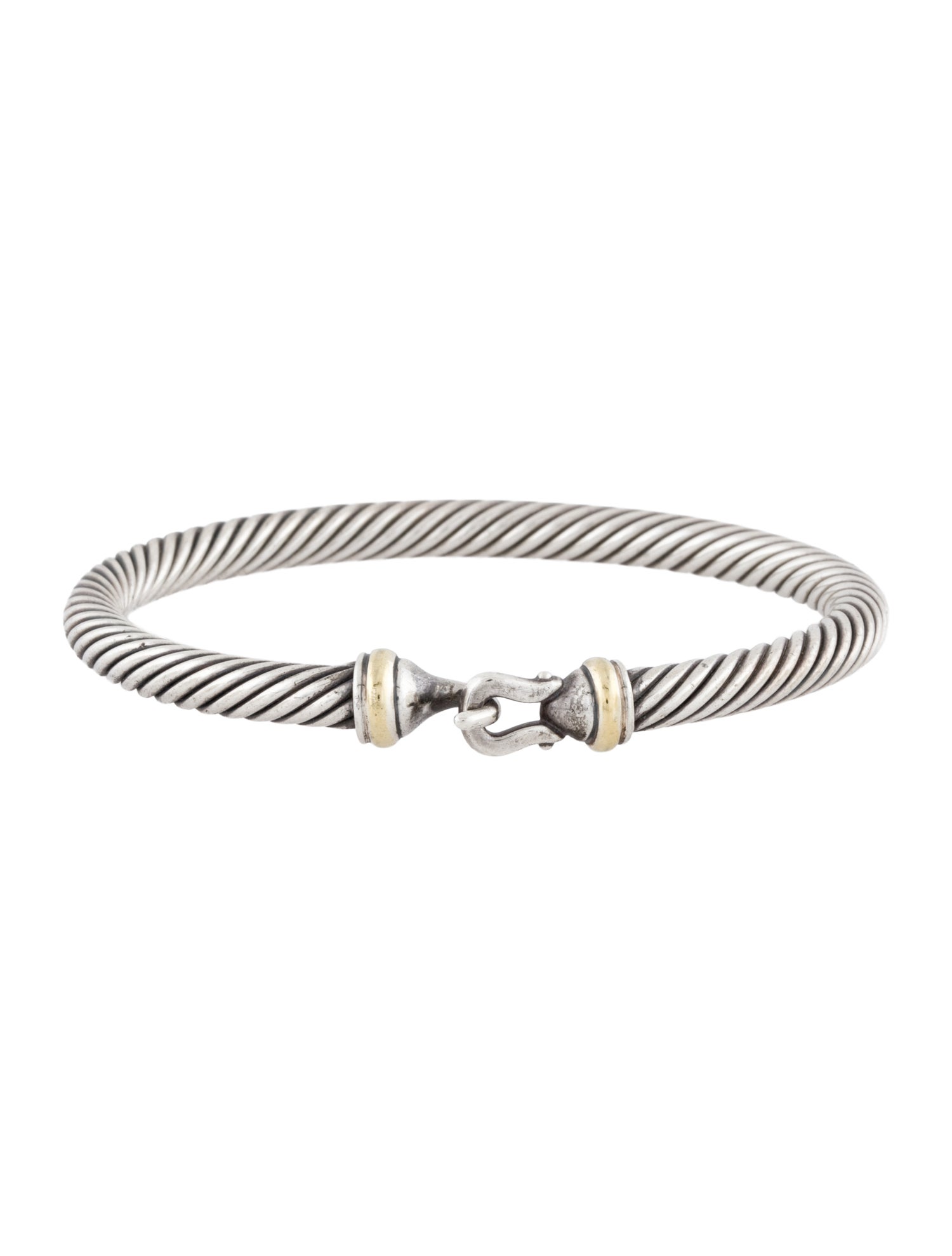David Yurman Two-Tone Buckle Classic Cable Bracelet