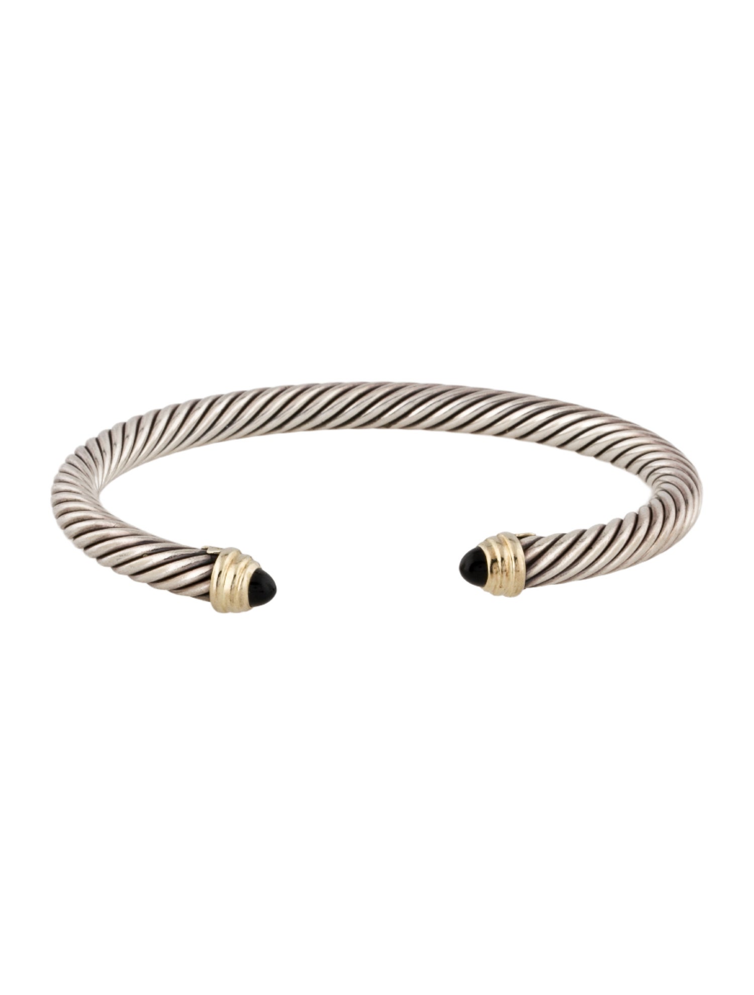 David Yurman Onyx Classic Cable Cuff Bracelet