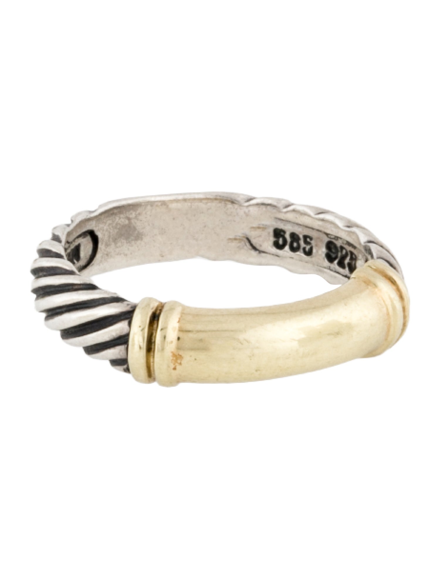 David Yurman Two-Tone Metro Cable Ring