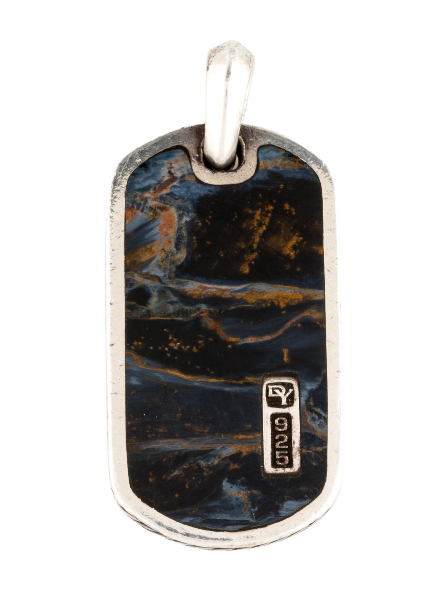 David Yurman Pietersite Streamline Dog Tag Pendant