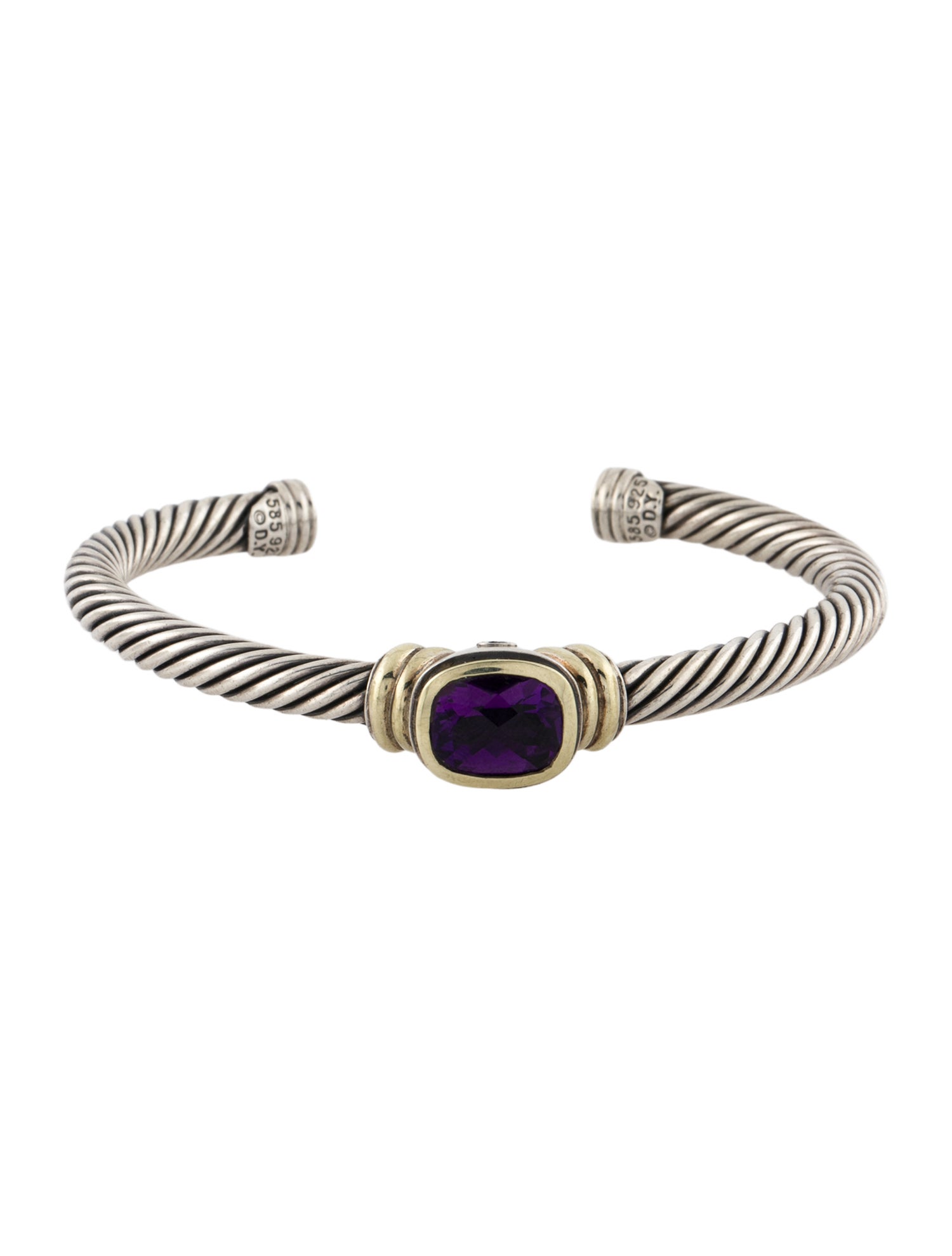 David Yurman Amethyst Noblesse Cuff Bracelet