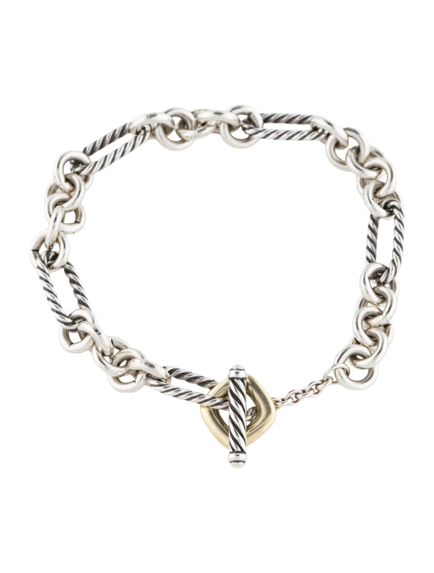 David Yurman Two-Tone Figaro Link Bracelet