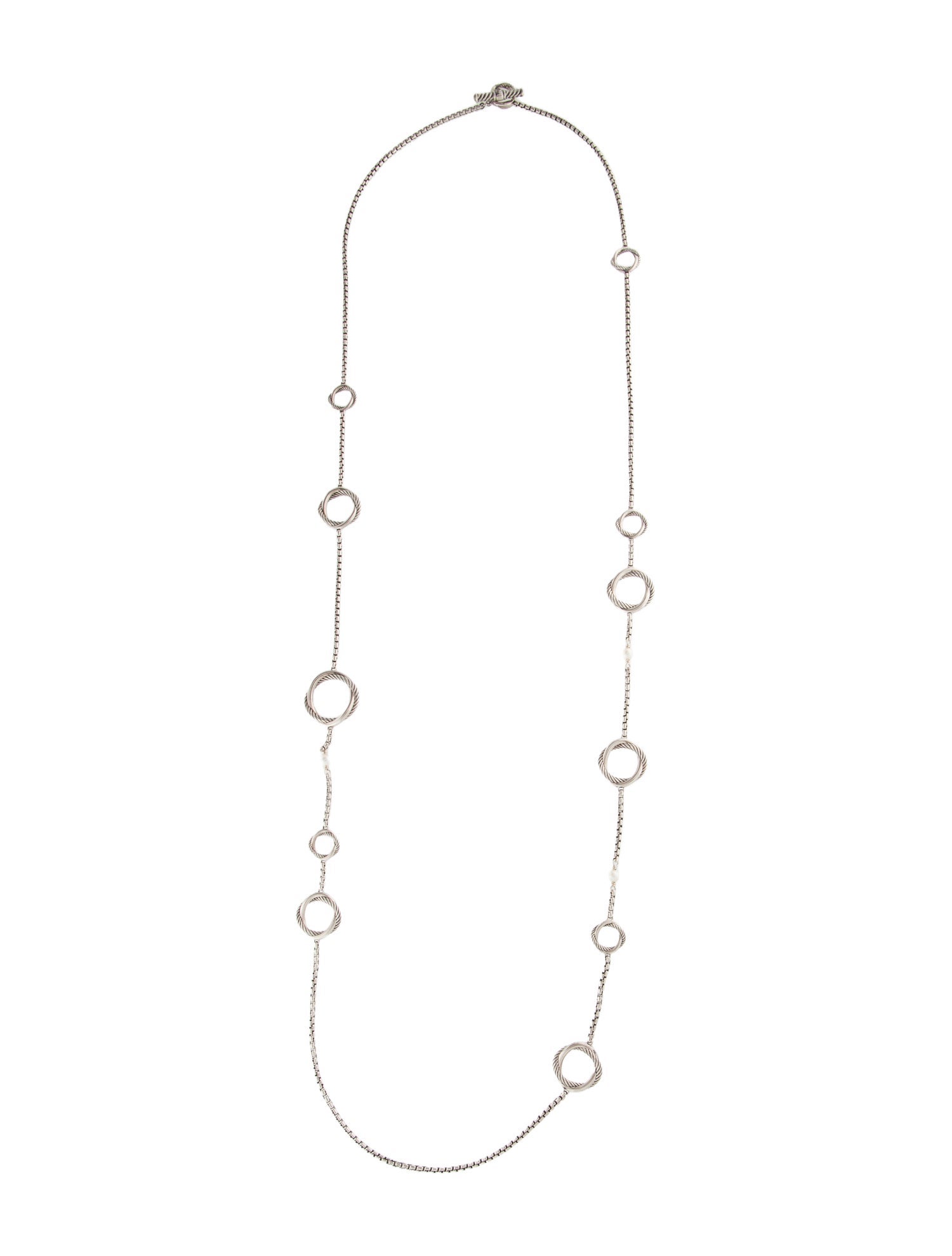 David Yurman Pearl Infinity Station Necklace