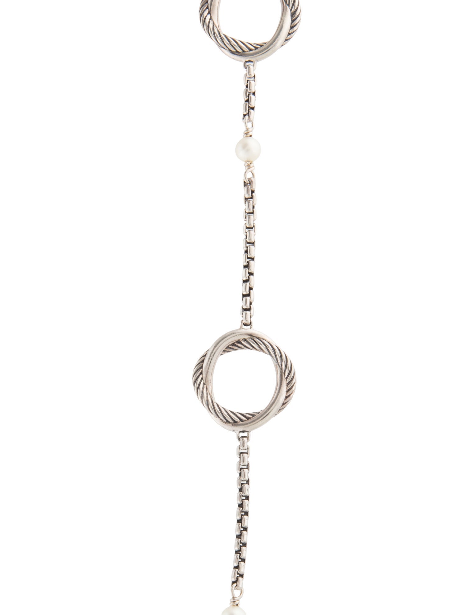 David Yurman Pearl Infinity Station Necklace