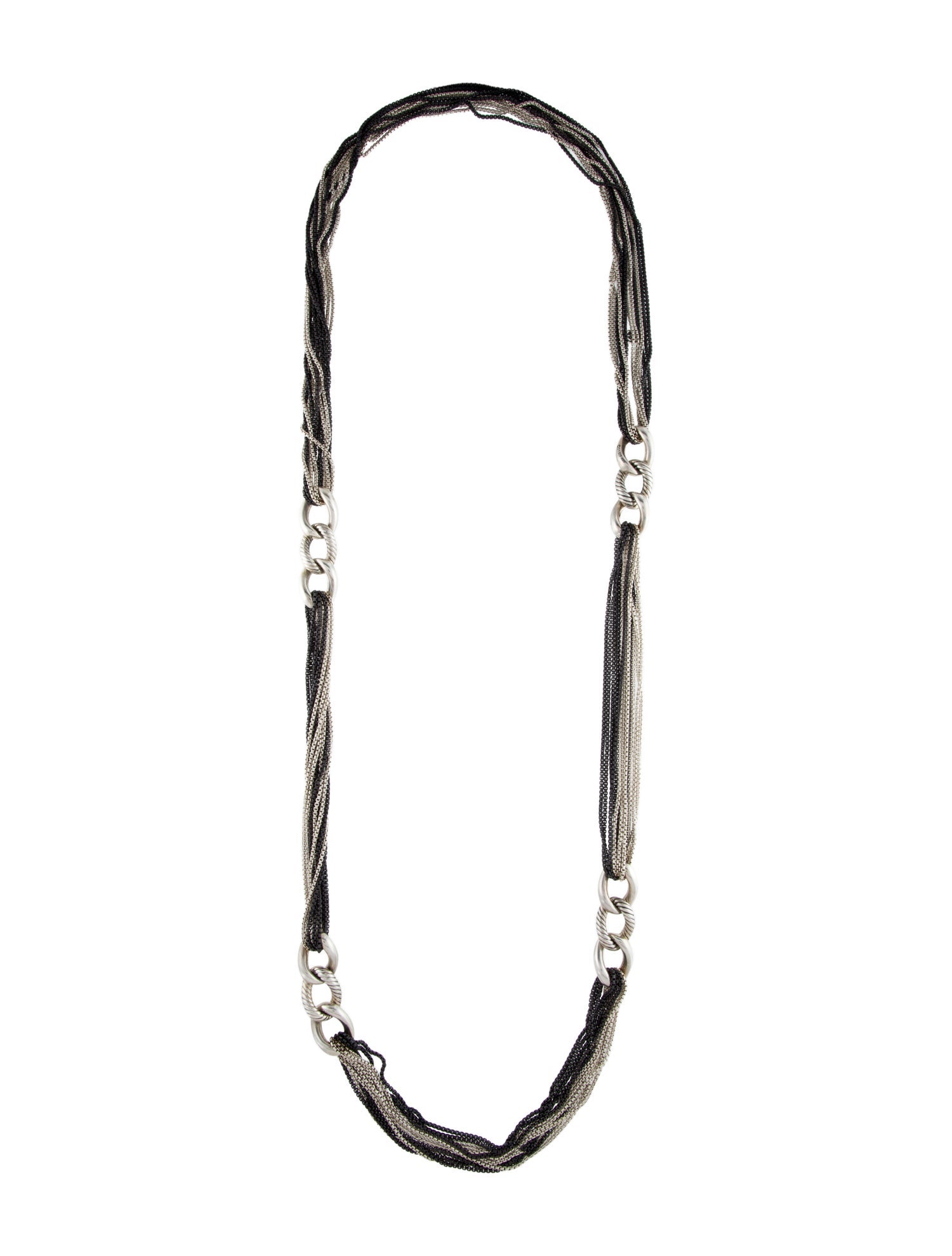David Yurman Two-Tone Curb Link Chain Necklace