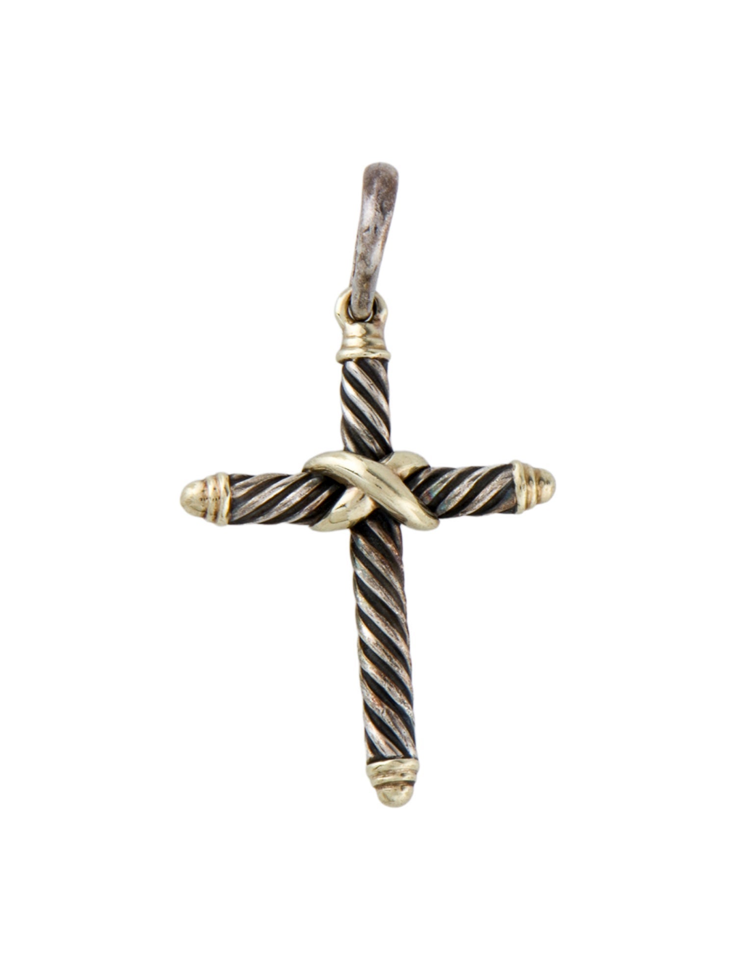 David Yurman Two-Tone X Cross Pendant