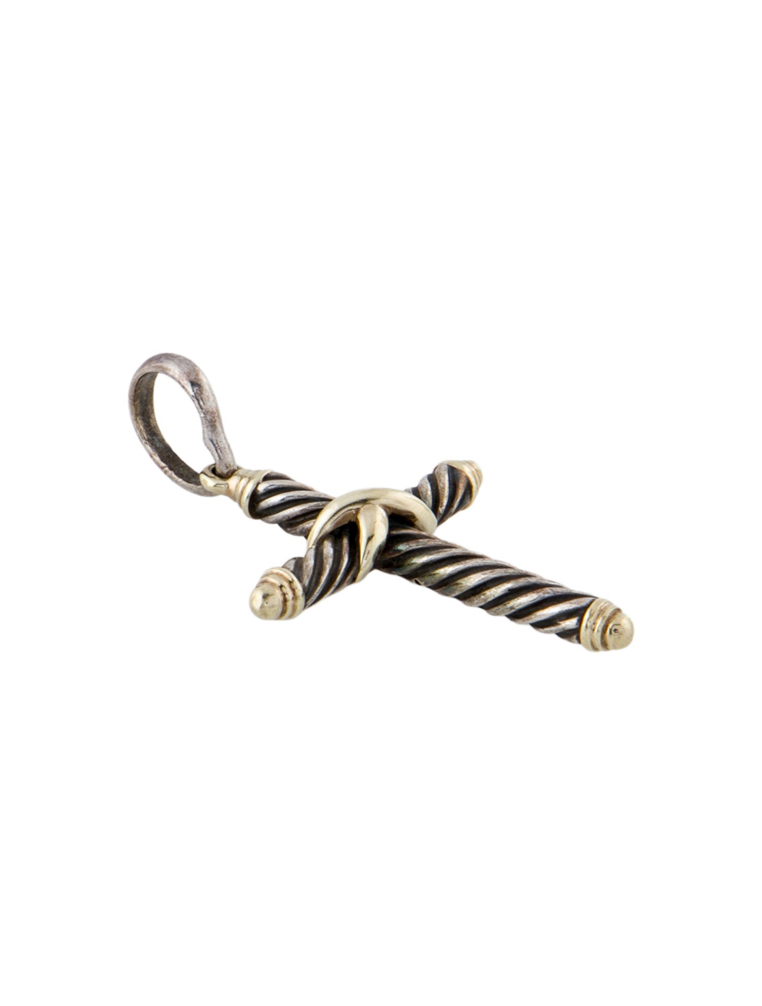David Yurman Two-Tone X Cross Pendant