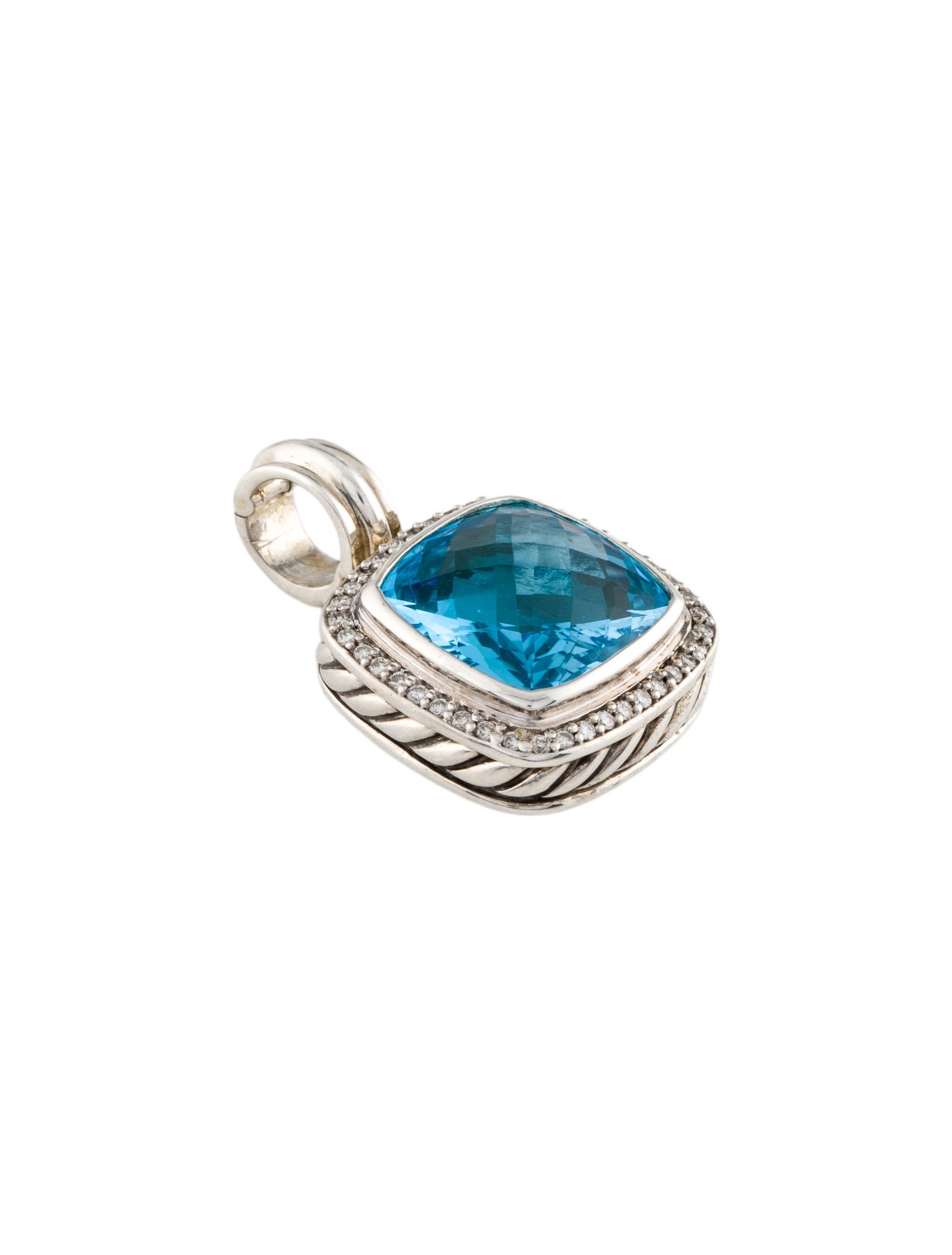 David Yurman Topaz & Diamond Albion Pendant