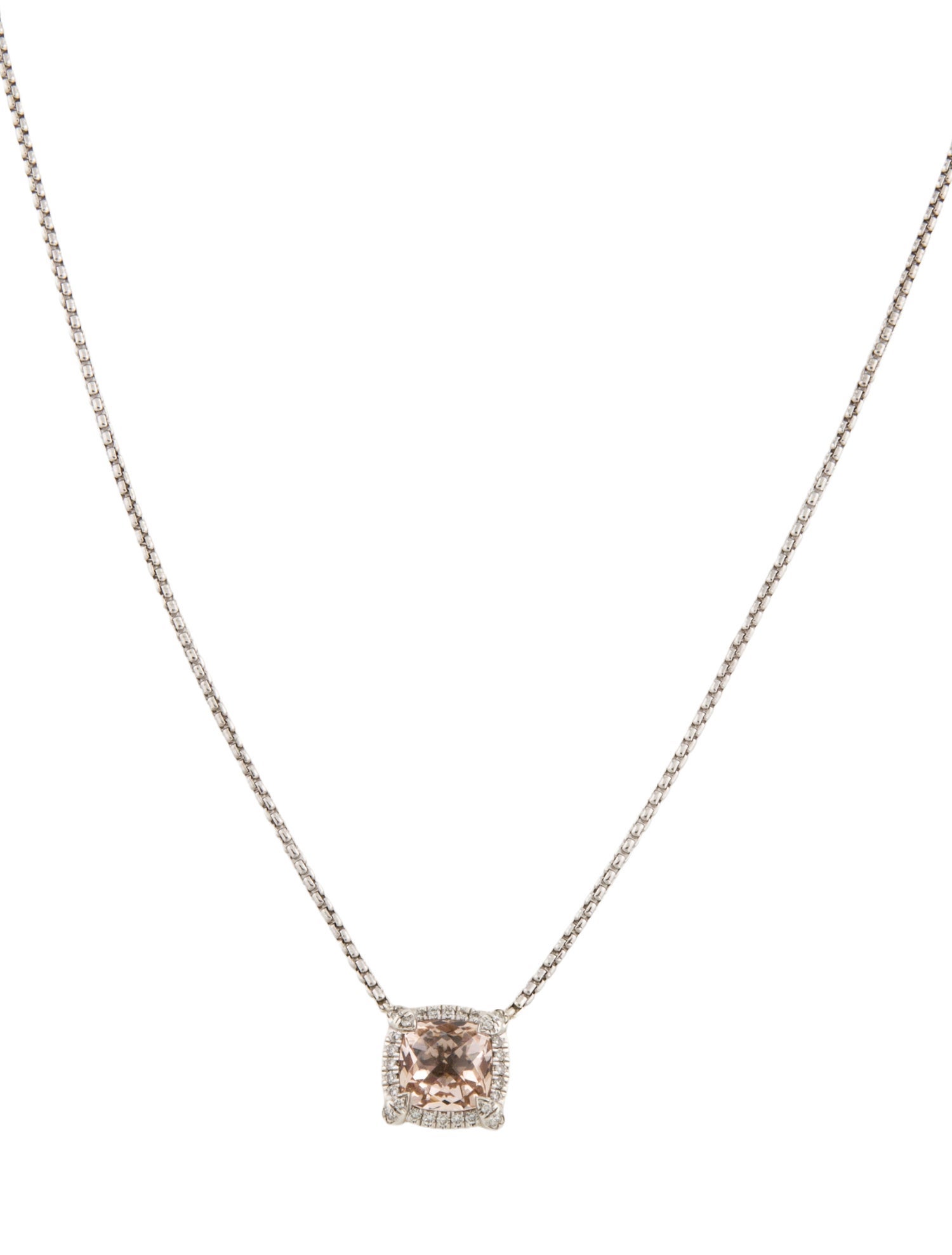 David Yurman Morganite & Diamond Chatelaine Pendant Necklace
