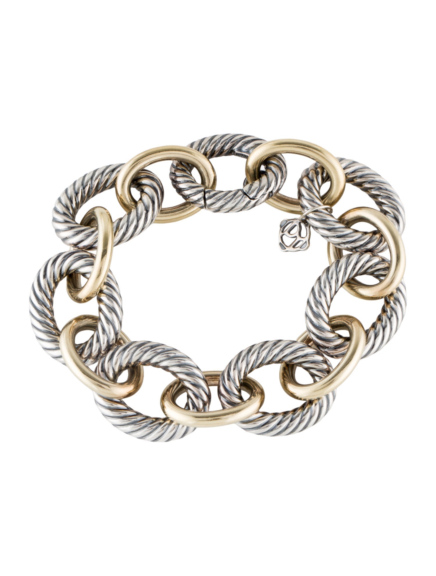 David Yurman Two-Tone Oval Extra Large Link Bracelet