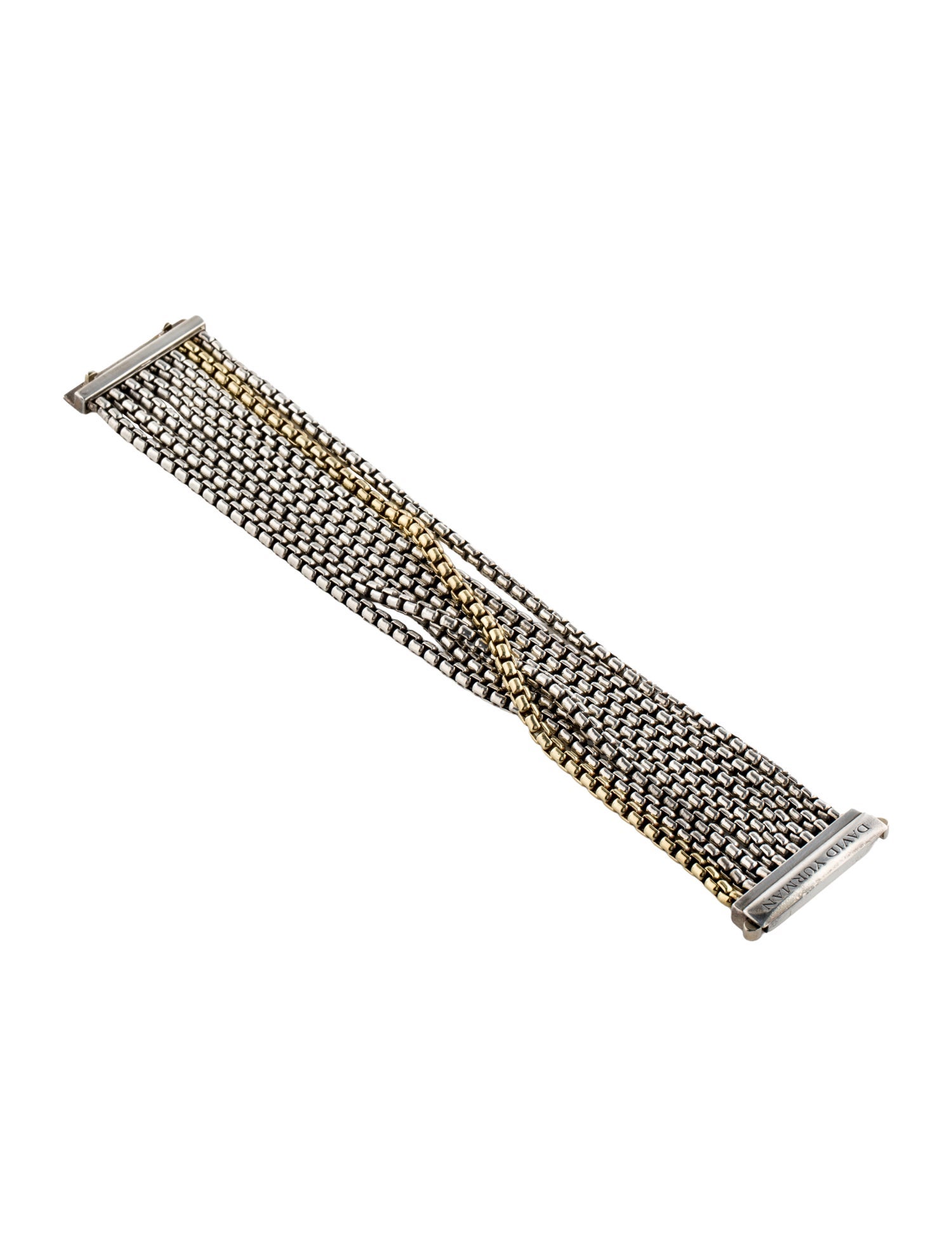 David Yurman Two-Tone Multi-Strand Box Chain Bracelet