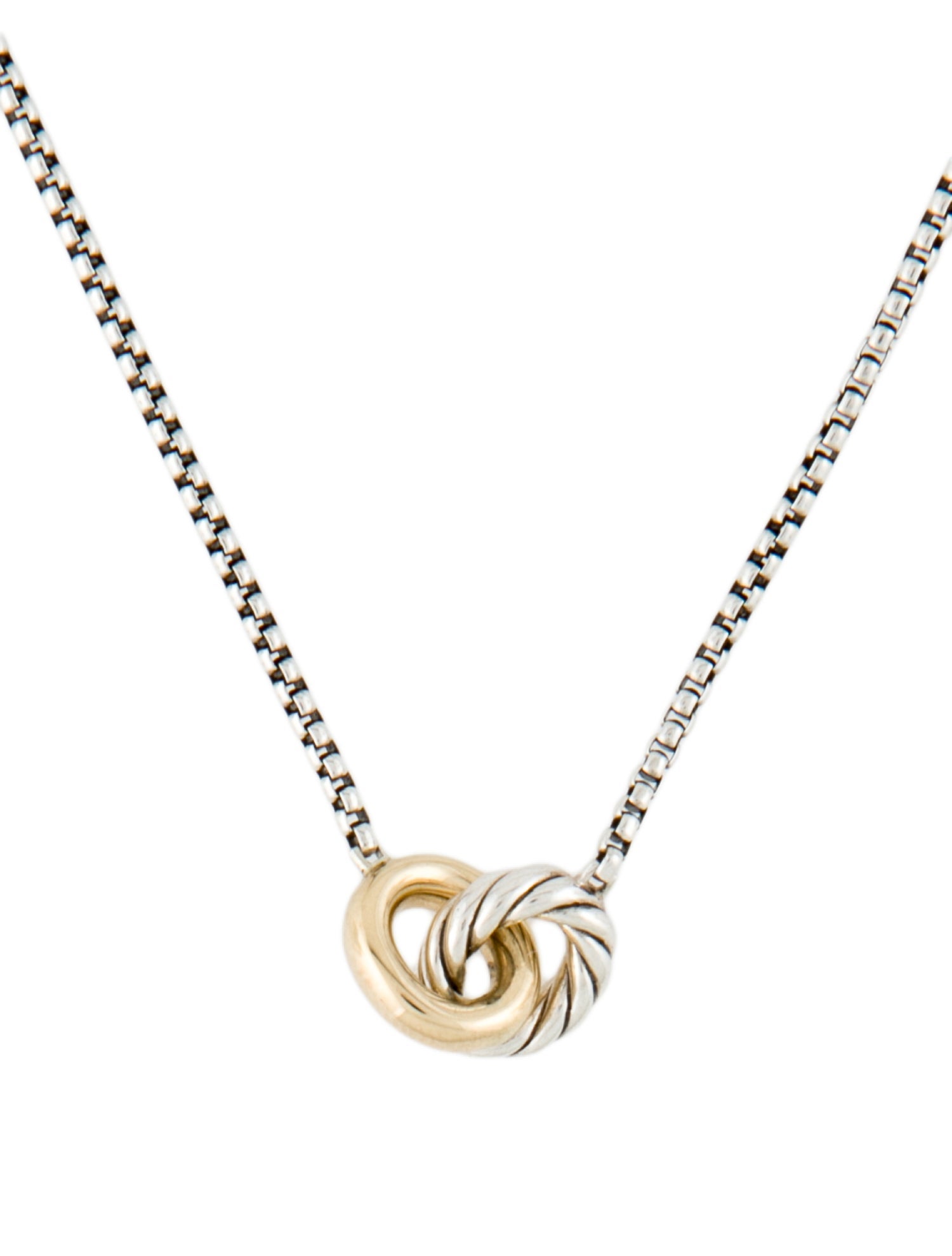 David Yurman Two-Tone Petite Cable Linked Necklace