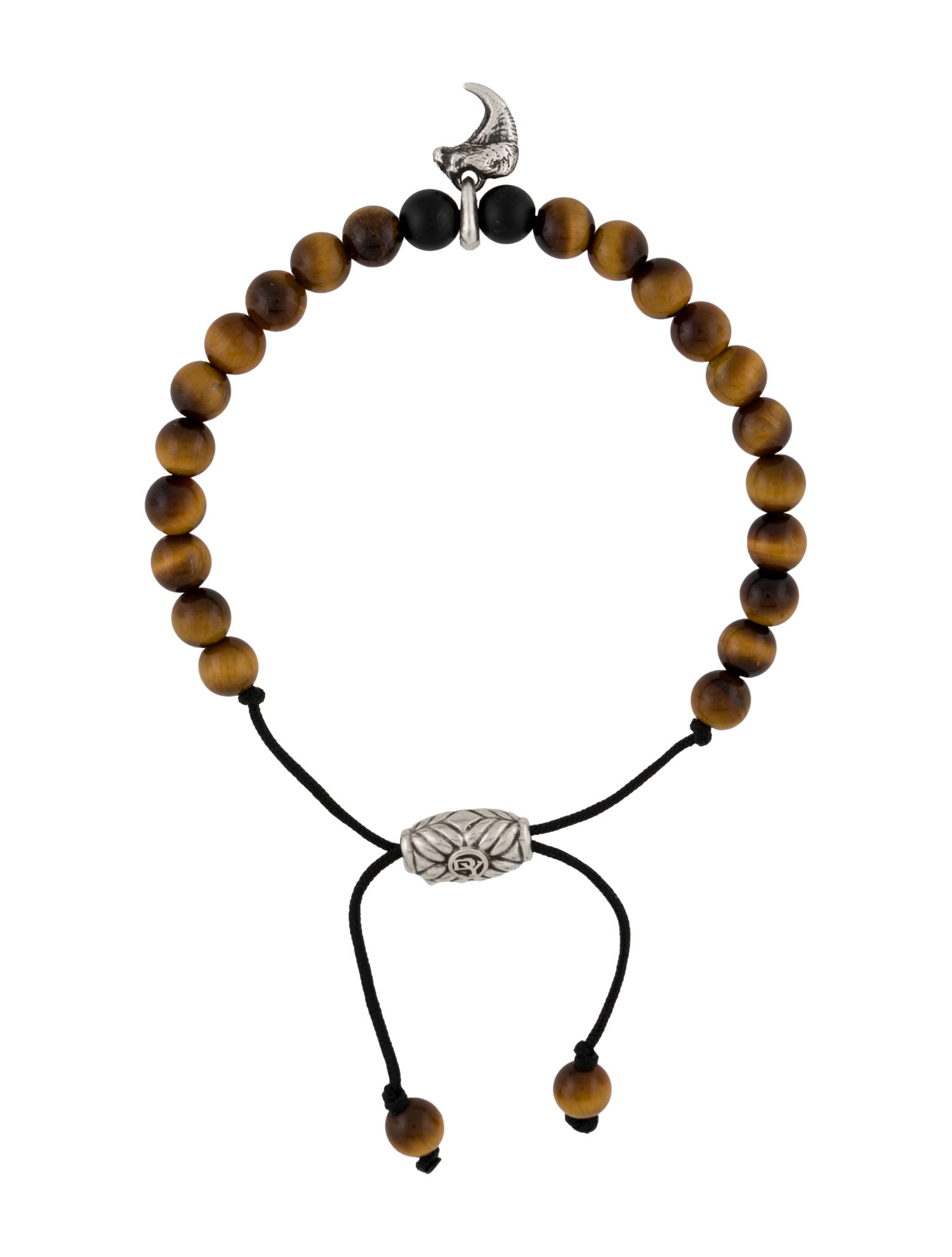 David Yurman Tigers Eye Shark Tooth Charm Bracelet