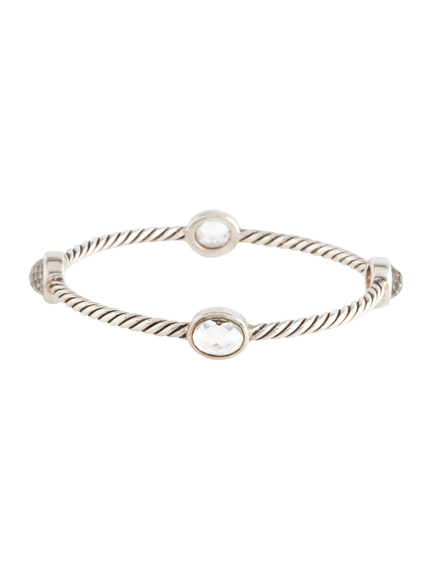 David Yurman Quartz Color Classics Station Bangle Bracelet