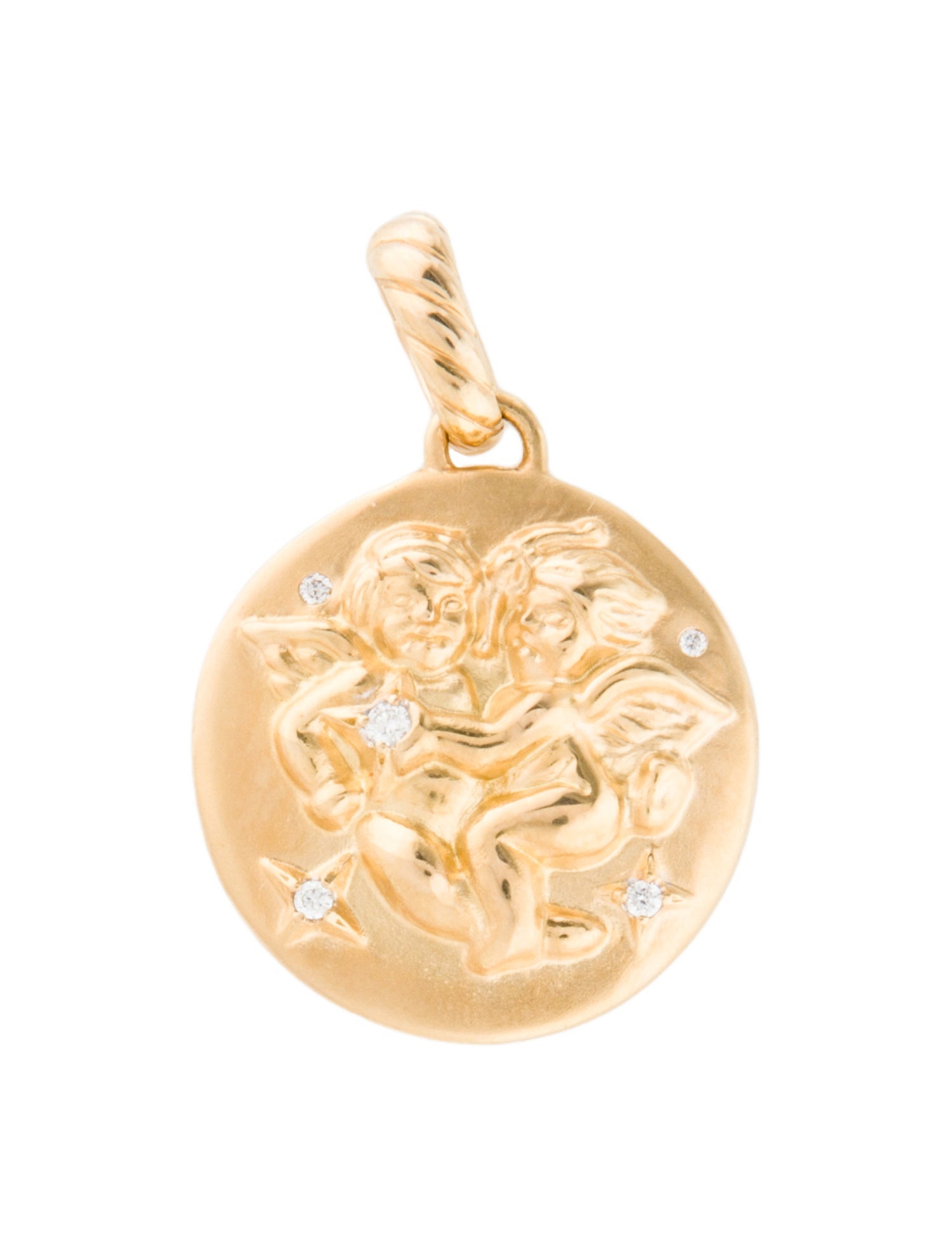 David Yurman 18K Diamond Gemini Amulet