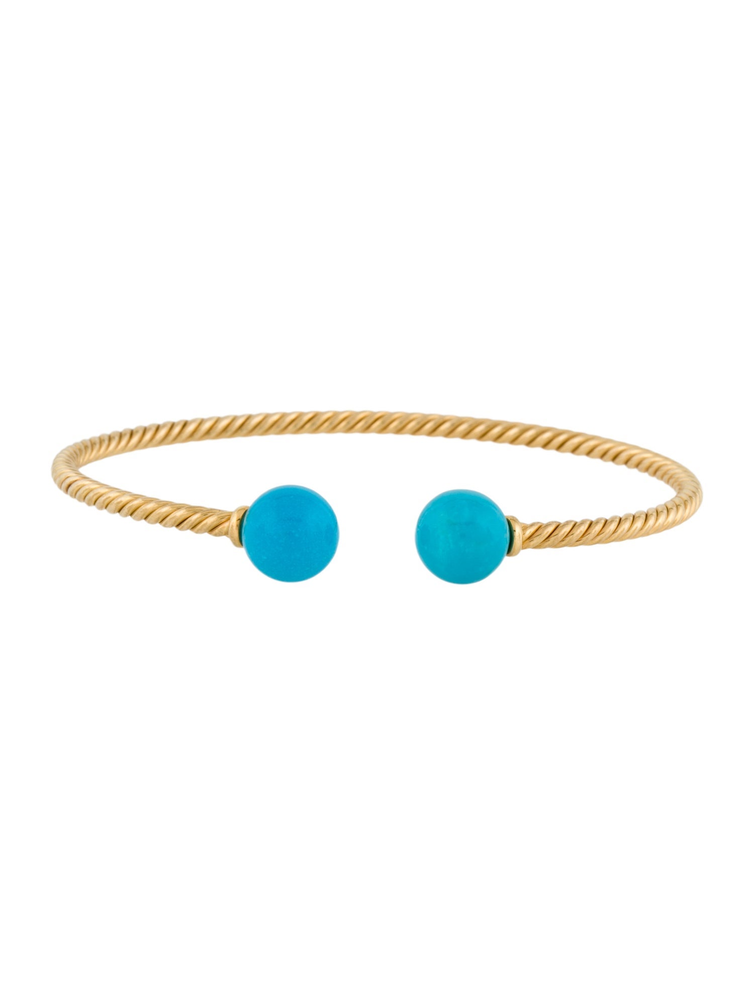 David Yurman 18K Turquoise Solari Bead Bracelet