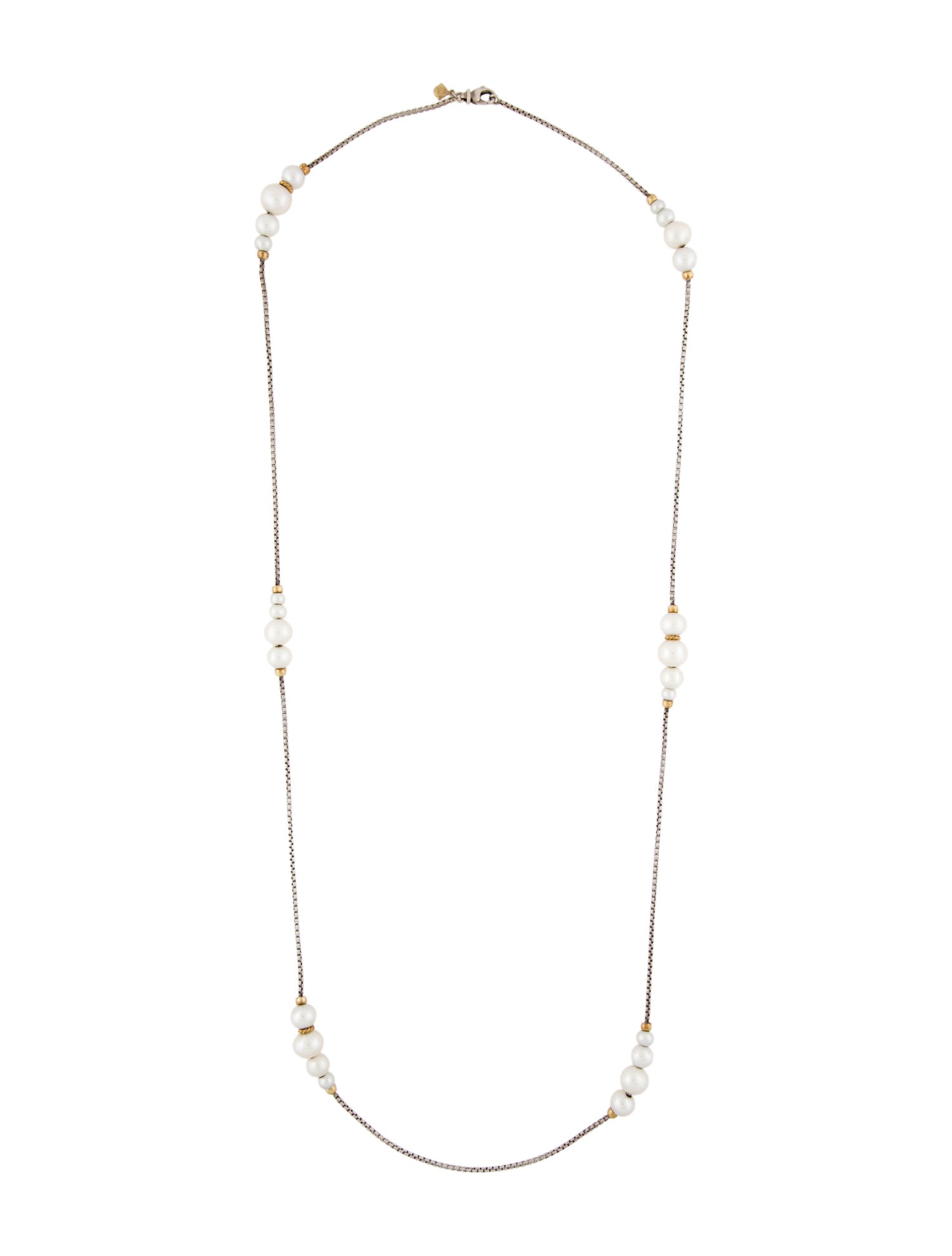 David Yurman Cultured Pearl Long Station Necklace