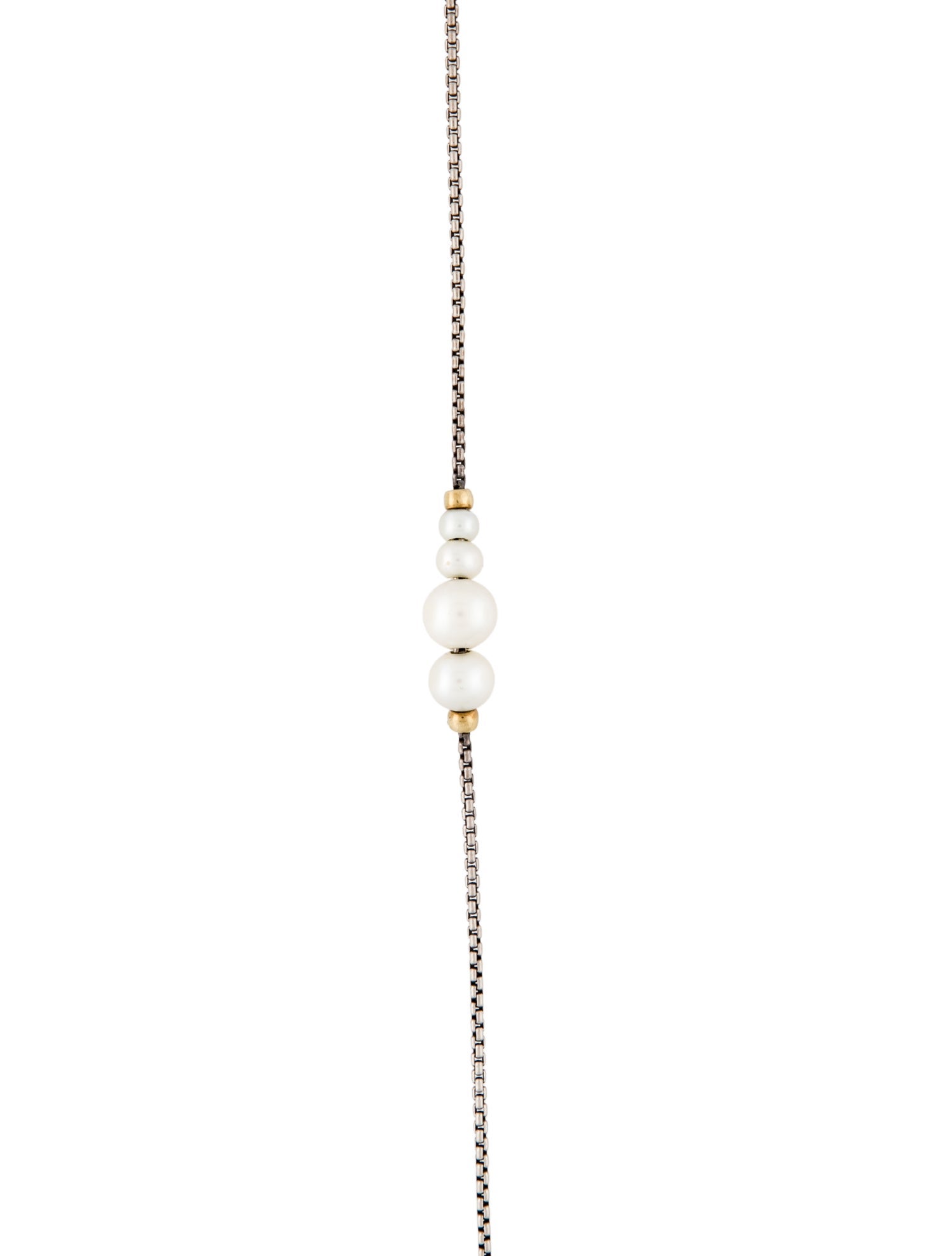 David Yurman Cultured Pearl Long Station Necklace