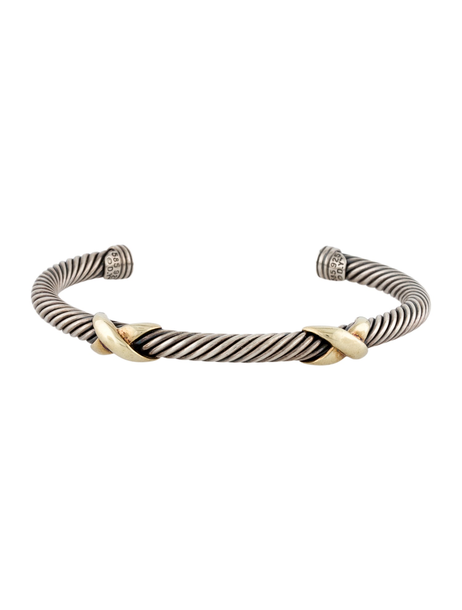 David Yurman Two-Tone Double X Cuff Bracelet