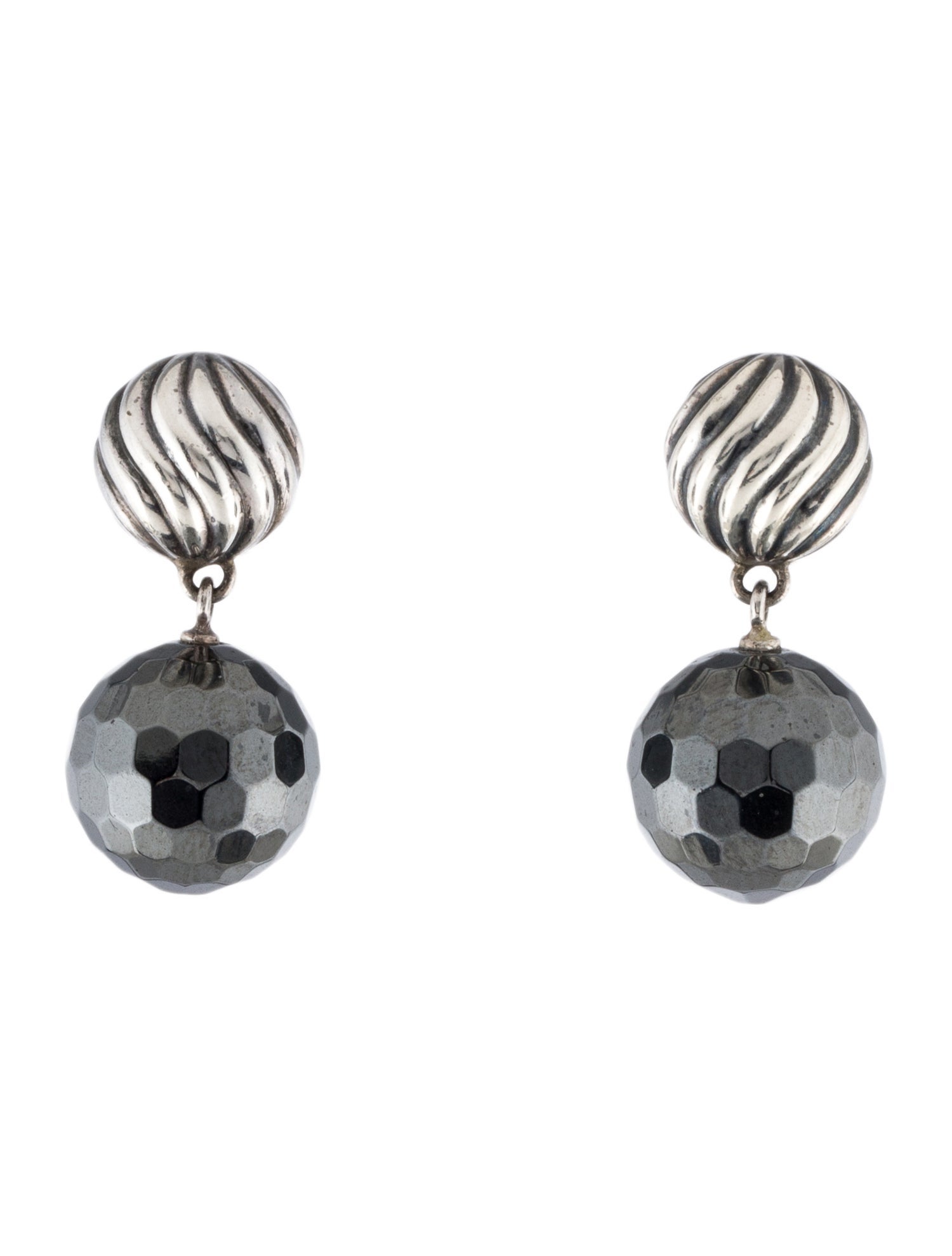 David Yurman Hematine Elements Drop Earrings