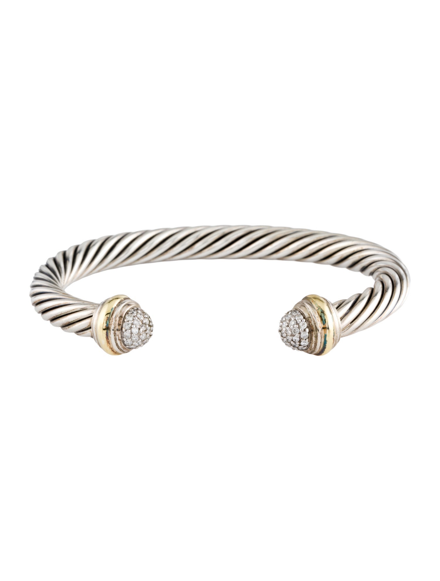 David Yurman Pave Diamond Classic Cable Bracelet
