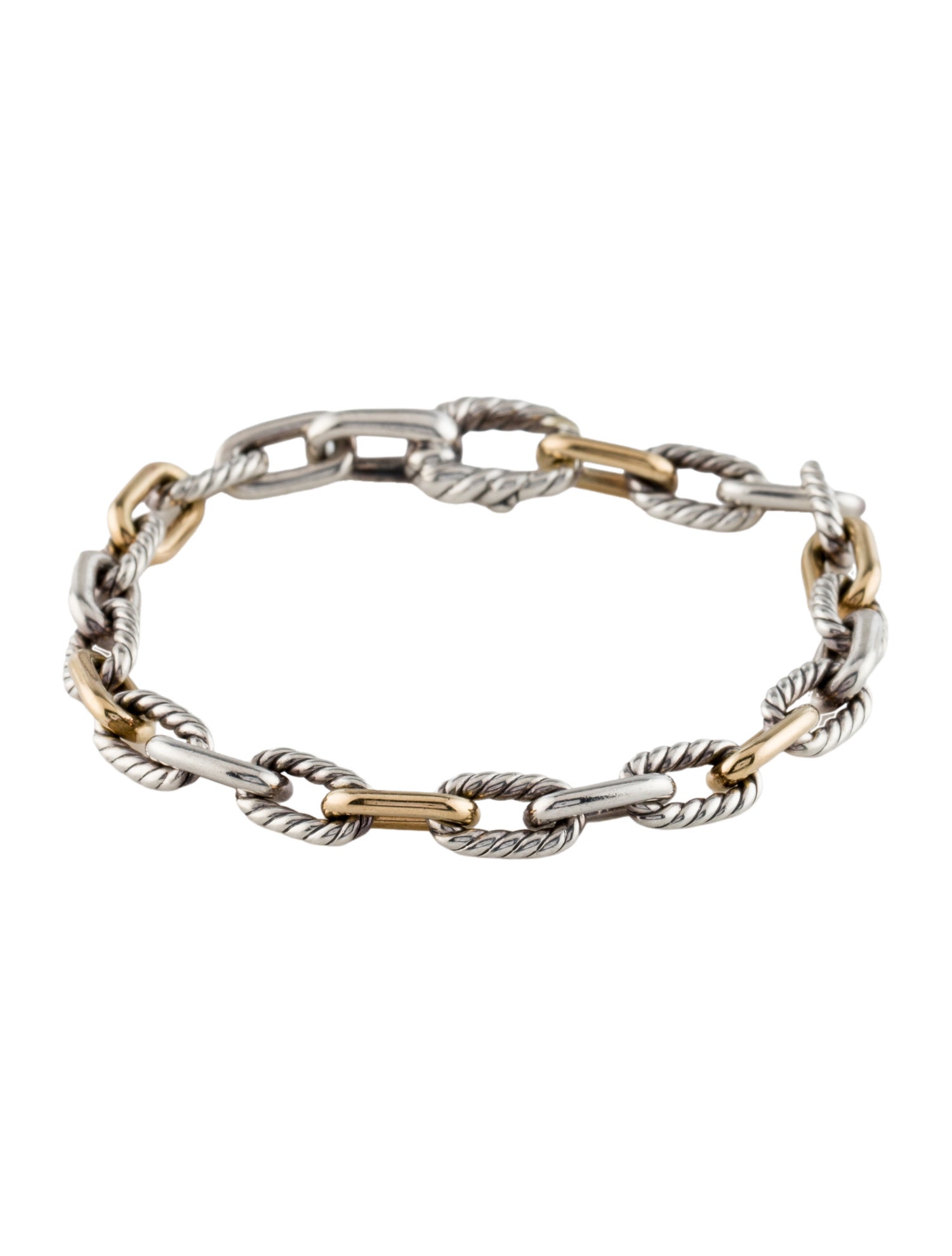 David Yurman Two-Tone DY Madison Chain Bracelet