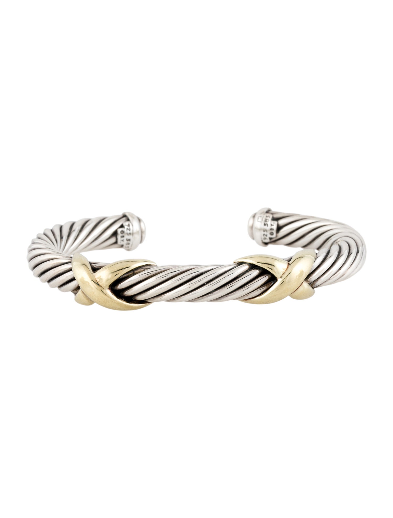 David Yurman Two-Tone Double X Cuff Bracelet