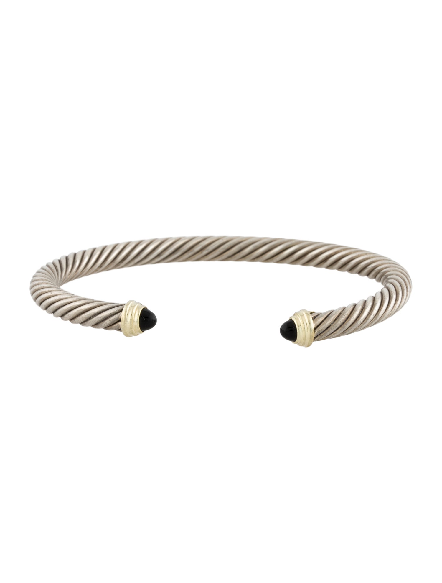 David Yurman Onyx Classic Cable Cuff Bracelet